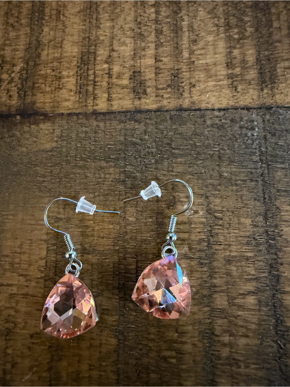 paparazzi Pink Faceted Teardrop Dangle Earrings